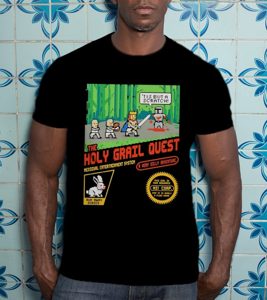 The Holy Grail Quest Medieval Entertainment System A Very Silly Adventure High Score T-Shirt