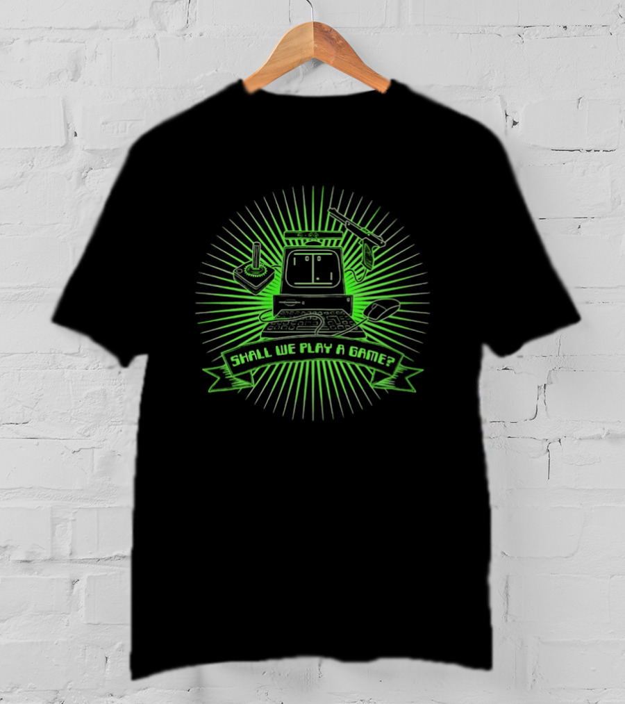 Shall We Play A Game Retro Computer Joystick And Mouse T-Shirt