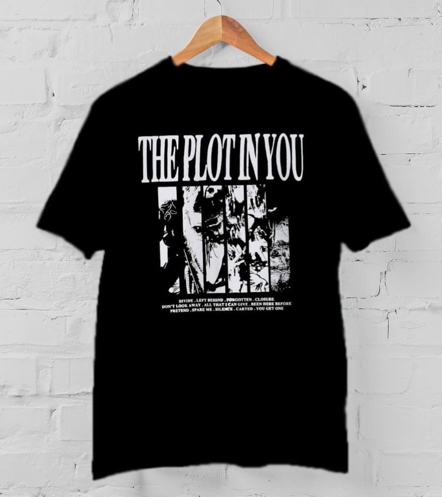 The Plot In You Song Titles Collage With Past Album Covers T-Shirt
