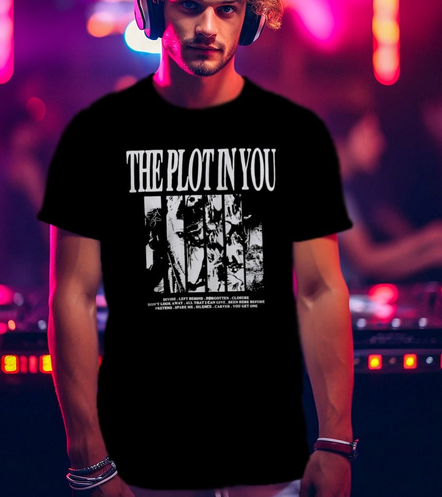 The Plot In You Song Titles Collage With Past Album Covers T-Shirt