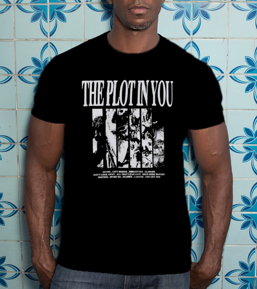 The Plot In You Song Titles Collage With Past Album Covers T-Shirt