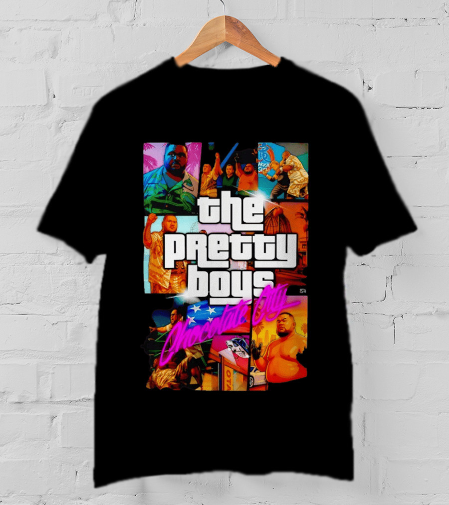 The Pretty Boys Chocolate City Collage Akashi Sushi Gaming Mashup T-Shirt