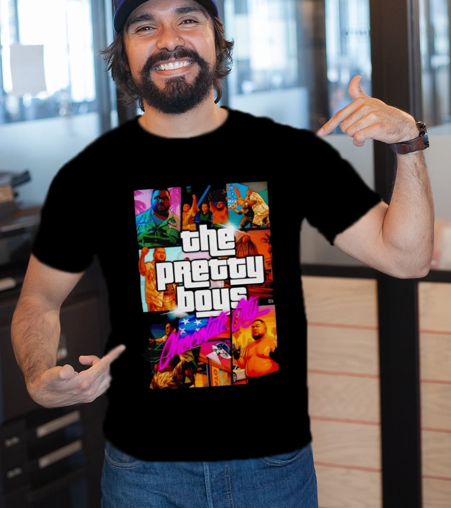 The Pretty Boys Chocolate City Collage Akashi Sushi Gaming Mashup T-Shirt