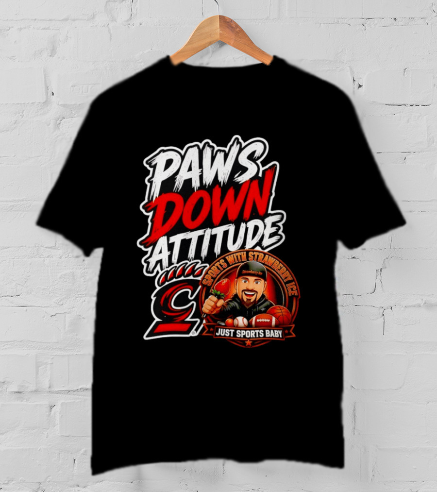 Paws Down Attitude Sports With Strawberry Ice Just Sports Baby T-Shirt