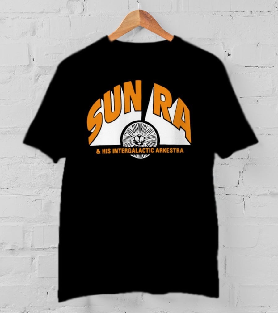 Sun Ra And His Intergalactic Arkestra Orange Text Circular Starburst T-Shirt