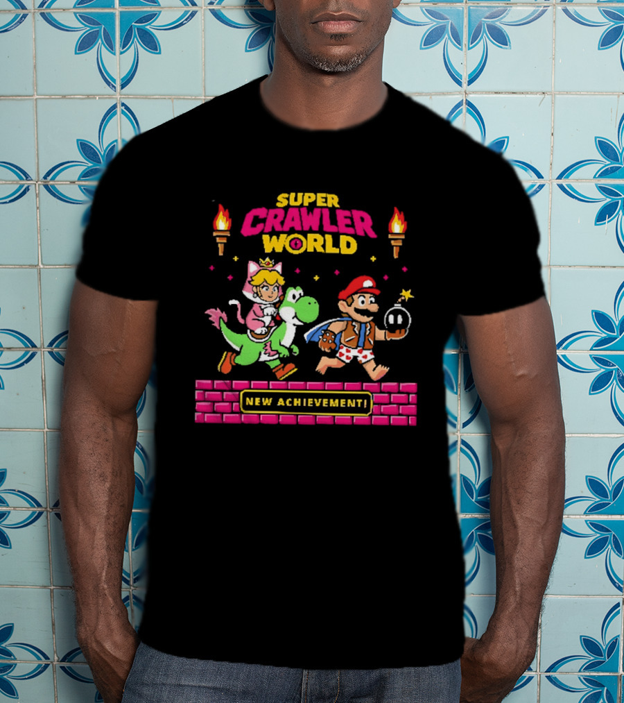 Super Crawler World Mario Peach Yoshi New T-Shirt