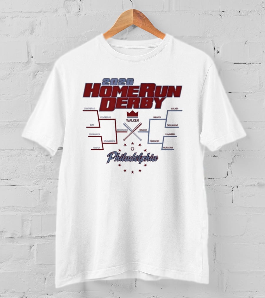 2026 Home Run Derby Bracket Philadelphia Baseball Event Stars And Crown T-Shirt