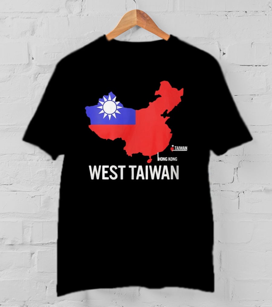 West Taiwan Map Political Geopolitical With Flag T-Shirt