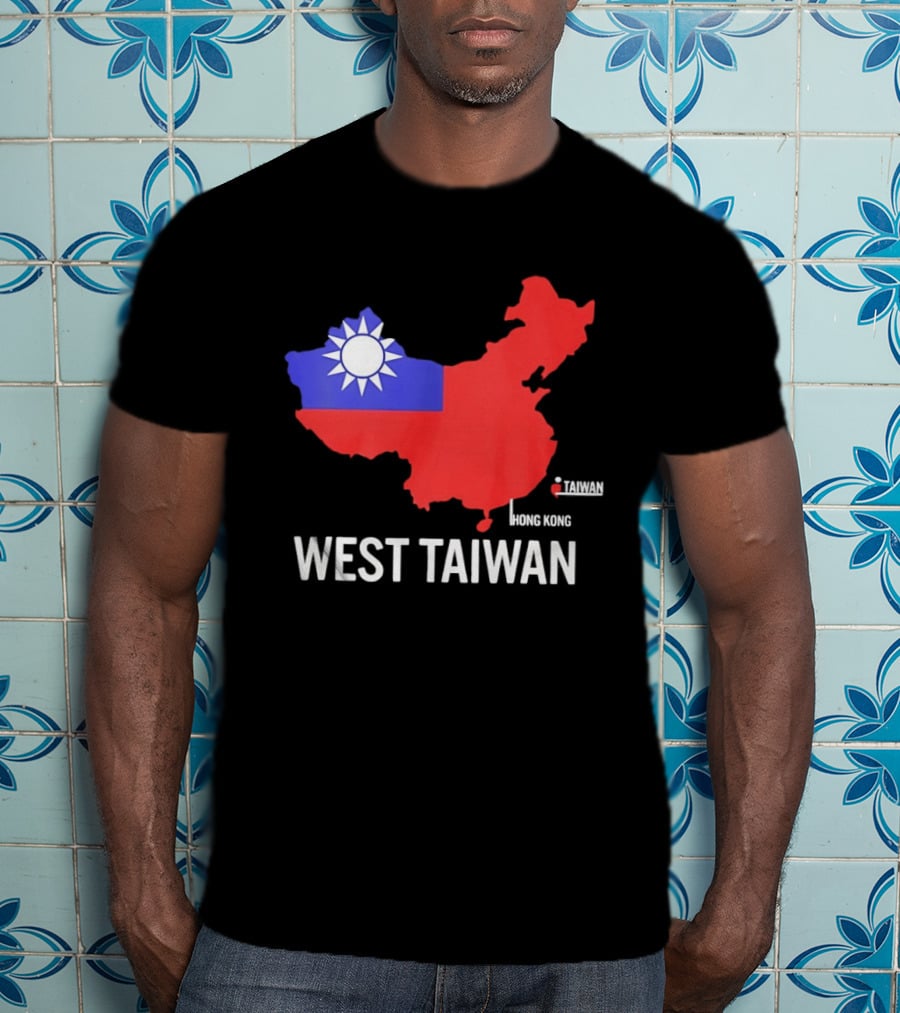 West Taiwan Map Political Geopolitical With Flag T-Shirt