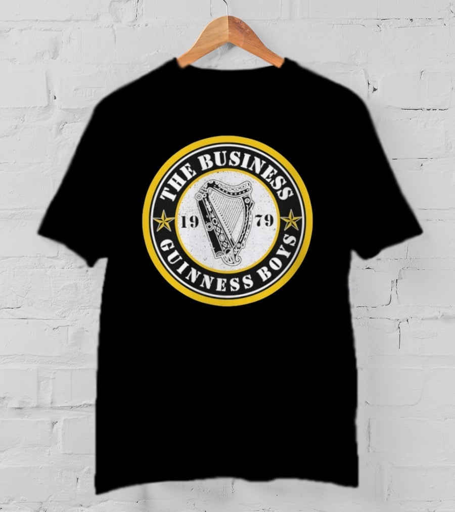 The Business 1979 Guinness Boys Oi! Punk Rock Harp T-Shirt