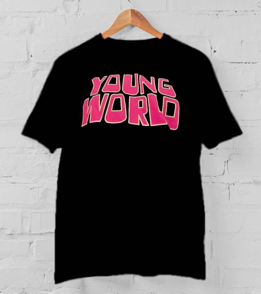 Young World Streetwear Pink Bold Text Fashion T-Shirt