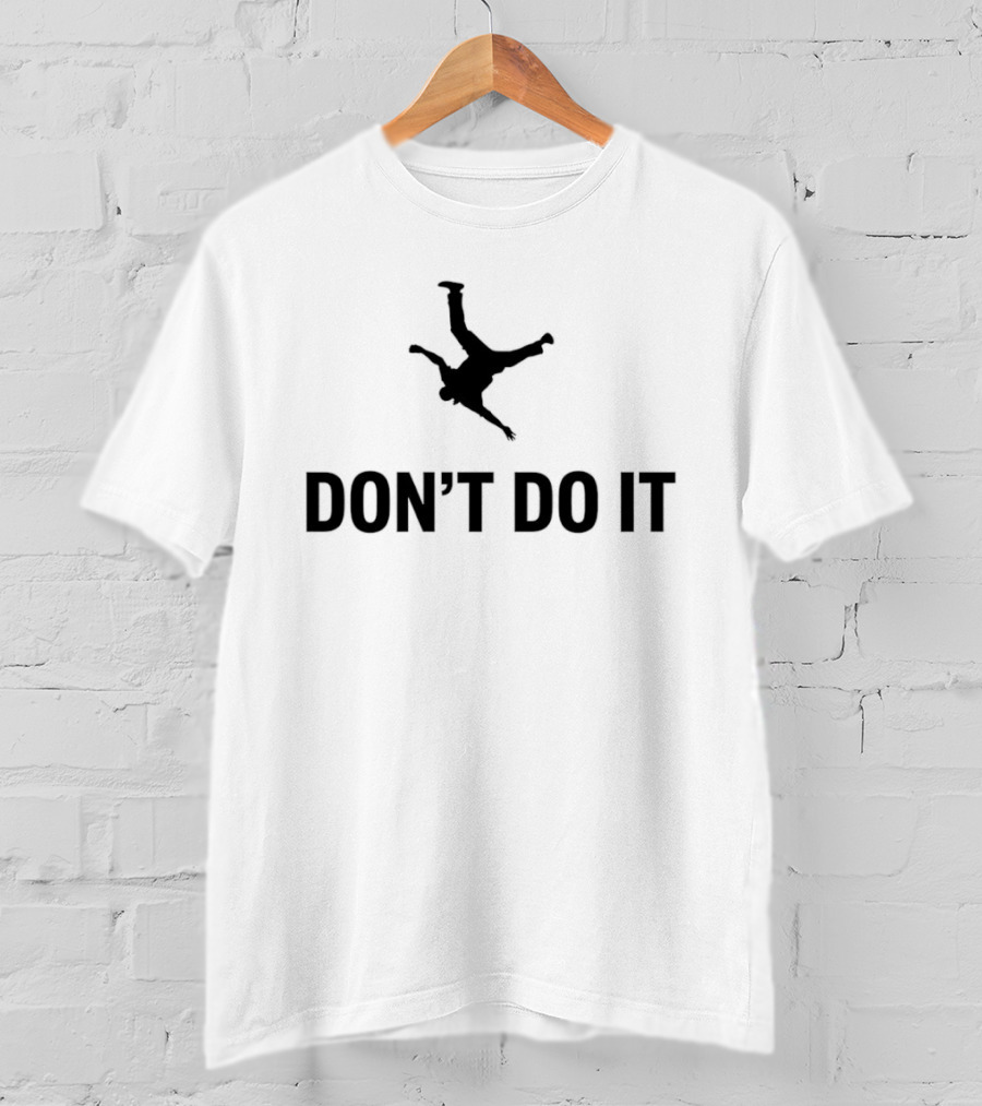 Don't Do It Falling Man Parody Minimalist T-Shirt