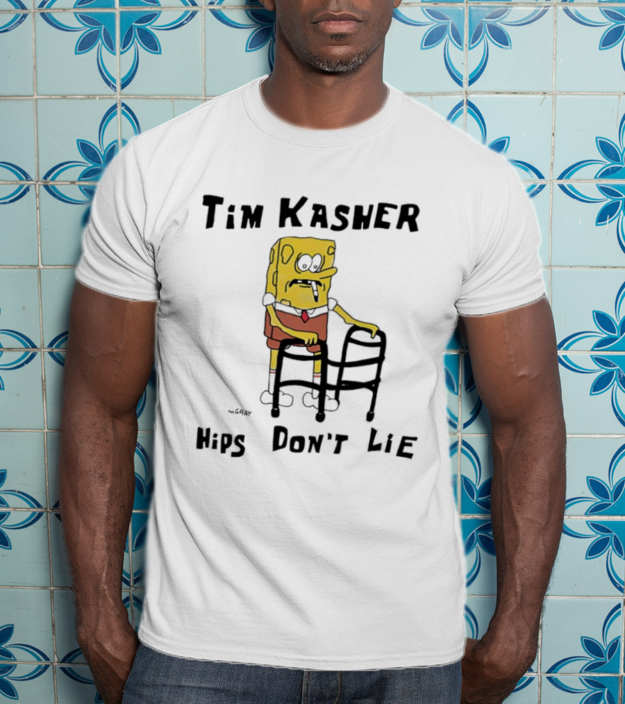 Tim Kasher Sponge SquarePants Cigarette Walker Hips Don't Lie T-Shirt