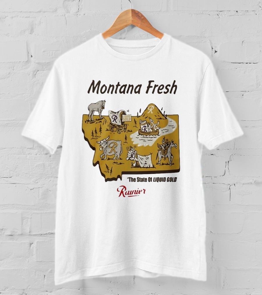 Rainier Montana Fresh The State Of Liquid Gold Liquid Gold T-Shirt