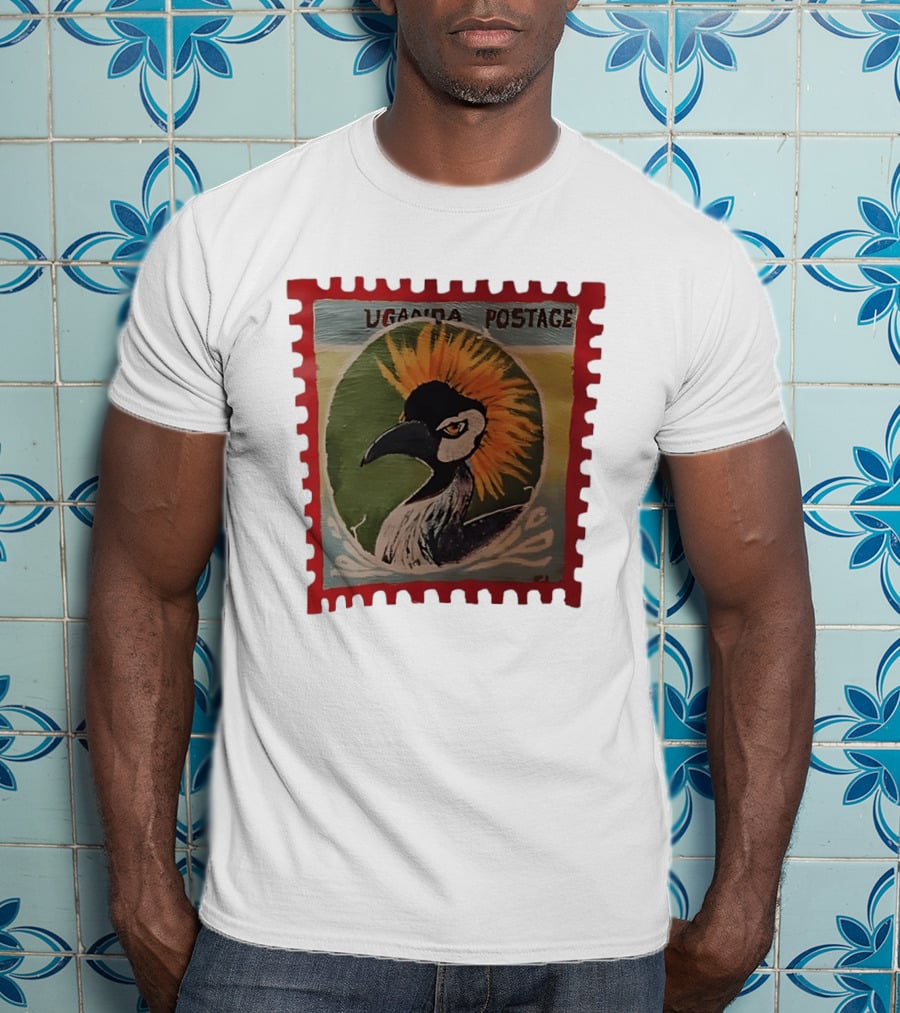 Uganda Postage Stamp Grey Crowned Crane T-Shirt