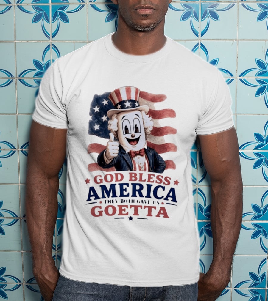 Uncle Sam Thumbs Up God Bless America Goetta Patriotic T-Shirt