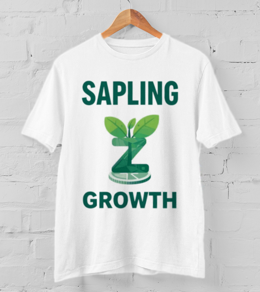 Sapling Growth Z Coin Zcash Crypto Leaf T-Shirt