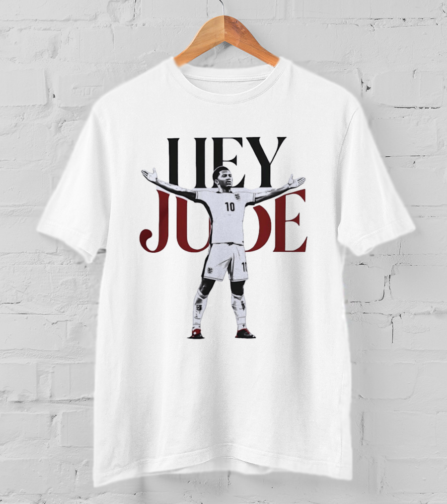 Hey Jude 10 England Three Lions Football Player Celebration T-Shirt