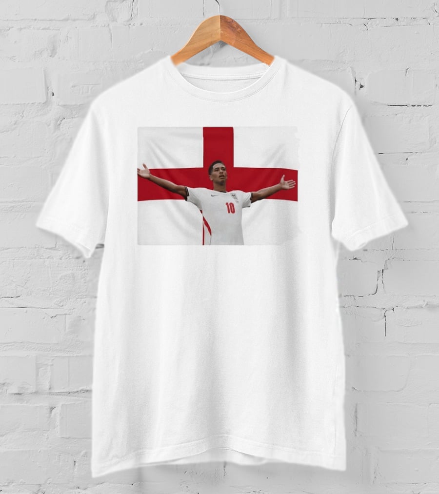Jude Bellingham England Number 10 St George's Cross Flag T-Shirt