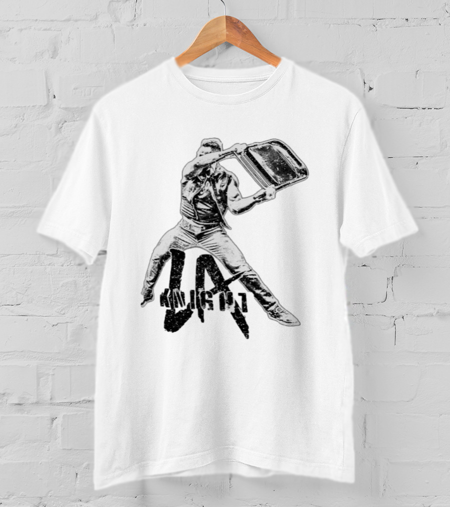 LA Knight Folding Chair Action Pose T-Shirt