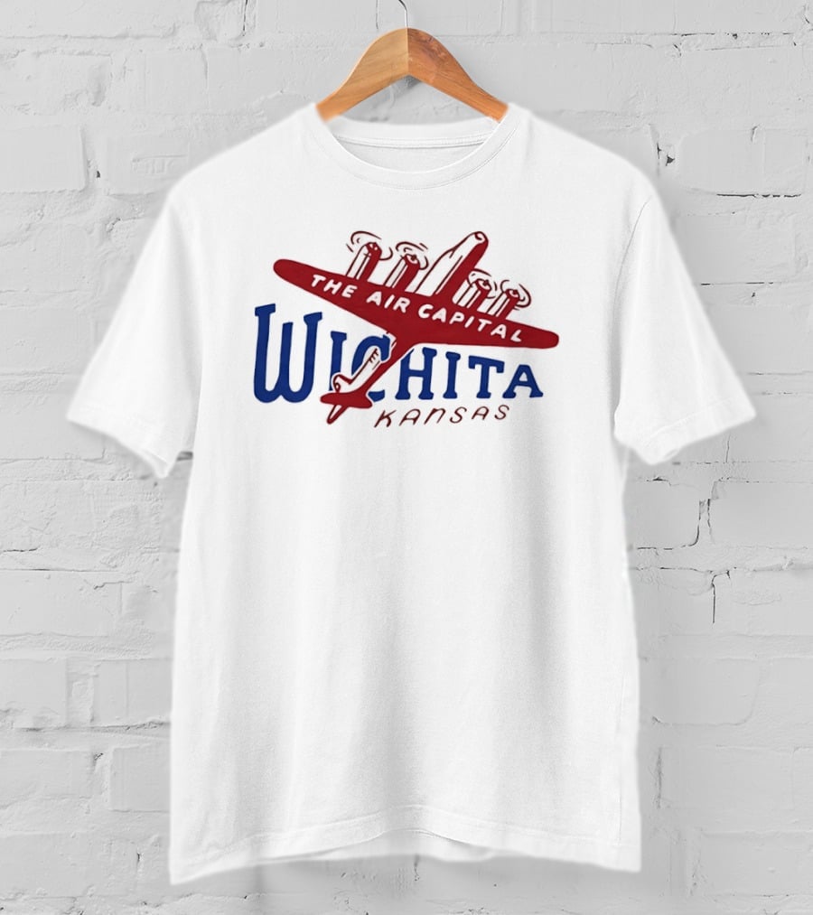 Wichita Kansas The Air Capital Airplane Retro Aviation T-Shirt