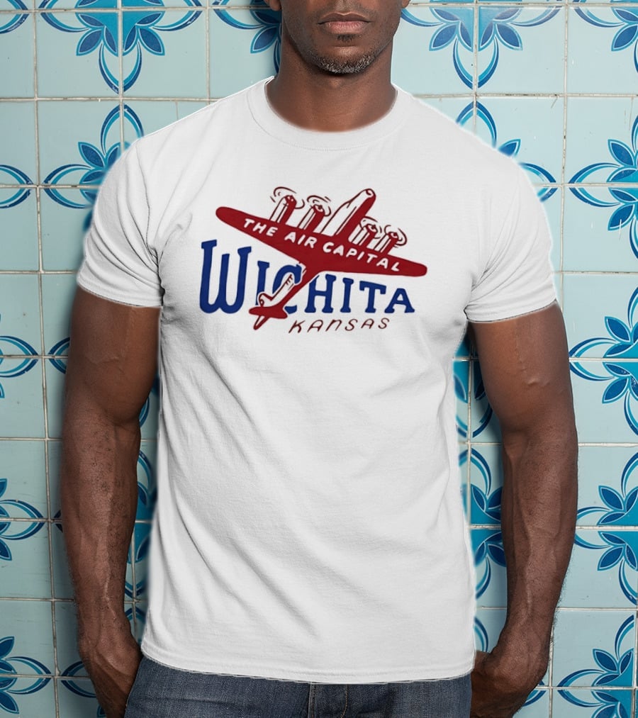 Wichita Kansas The Air Capital Airplane Retro Aviation T-Shirt