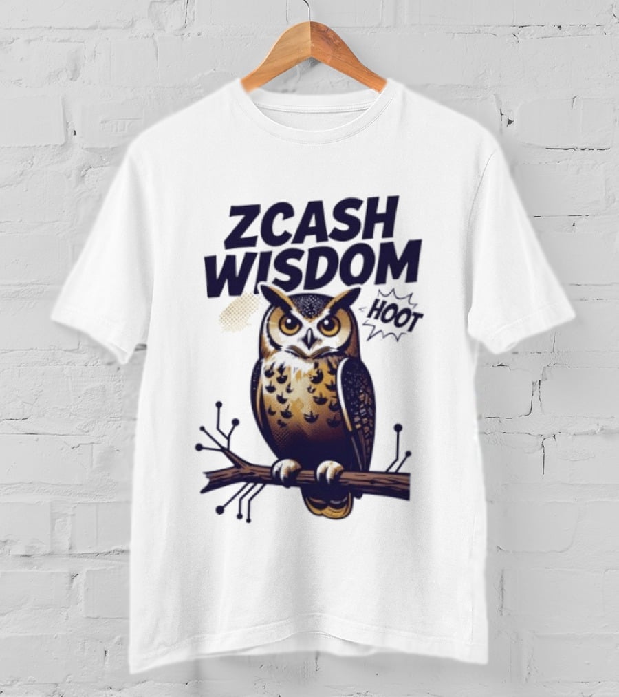 Zcash Wisdom Owl Hoot Cryptocurrency Insight T-Shirt