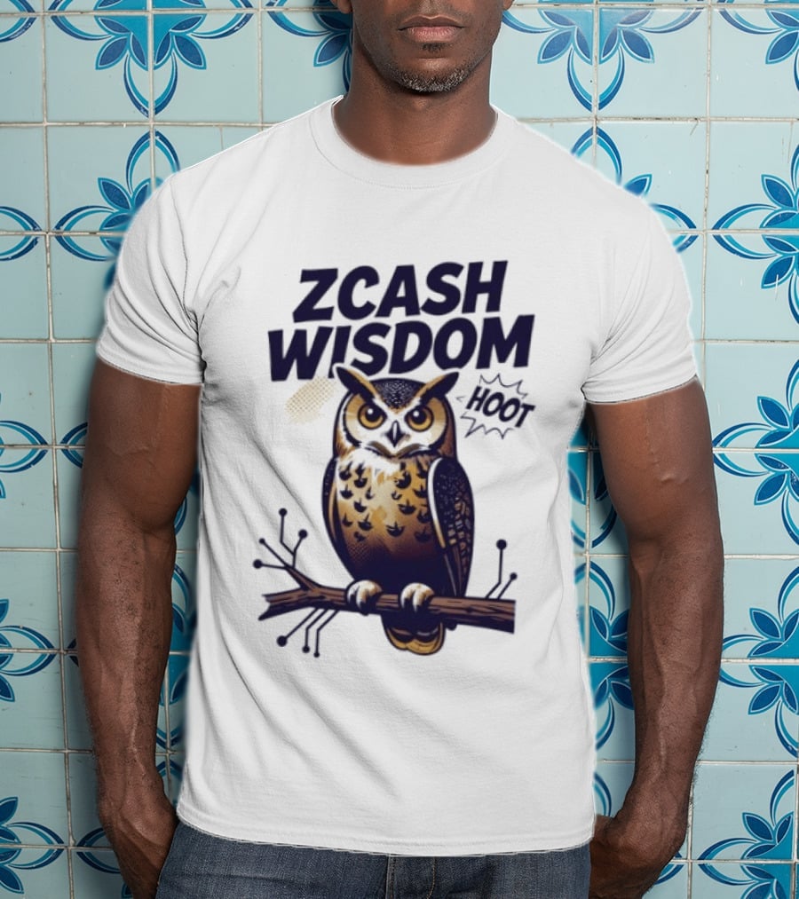 Zcash Wisdom Owl Hoot Cryptocurrency Insight T-Shirt
