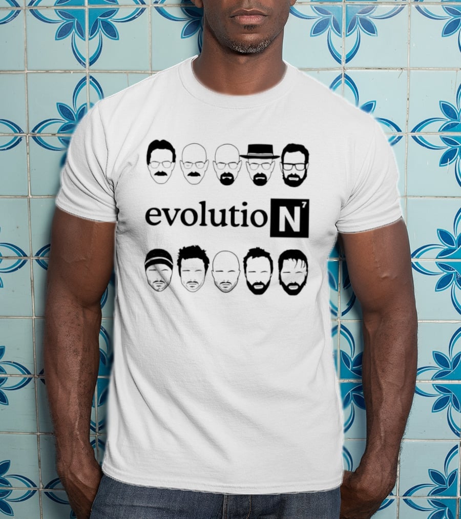 Evolution Walter White Jesse Pinkman Breaking Bad Faces T-Shirt