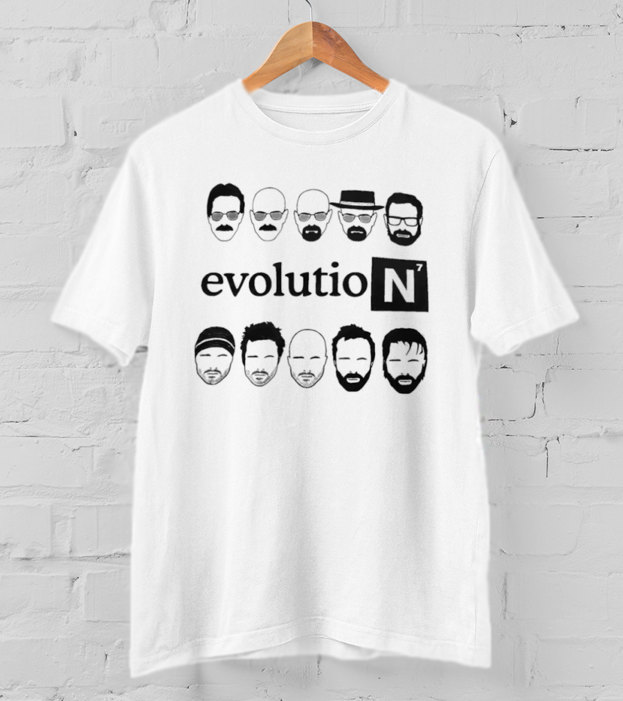 Breaking Bad Evolution Character Silhouettes Walter White Jesse Pinkman T-Shirt