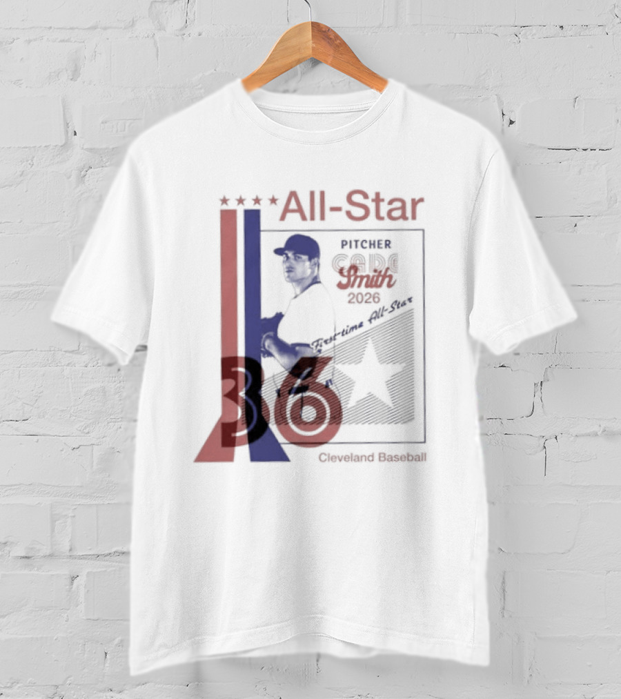 Cade Smith 2026 All Star Pitcher Cleveland Baseball No 36 T-Shirt