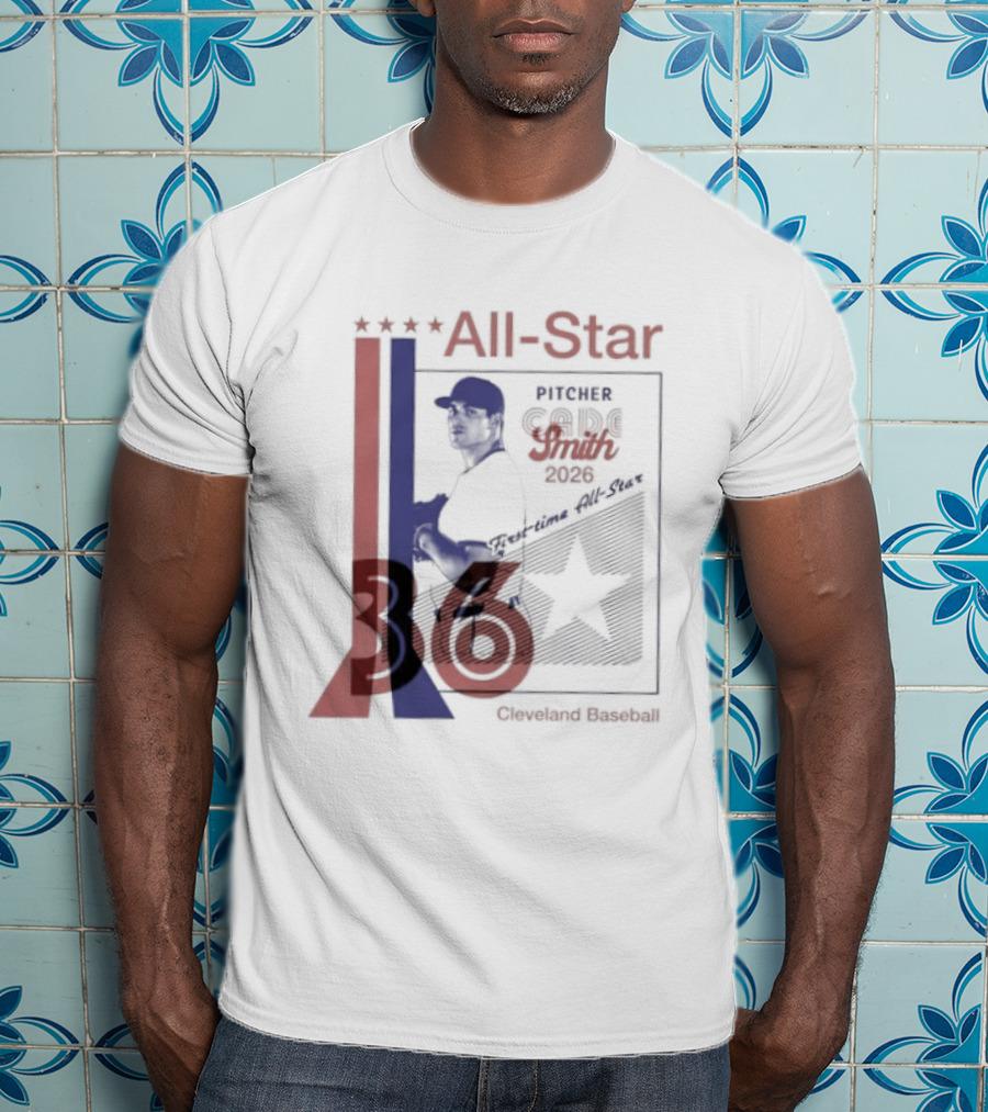 Cade Smith 2026 All Star Pitcher Cleveland Baseball No 36 T-Shirt