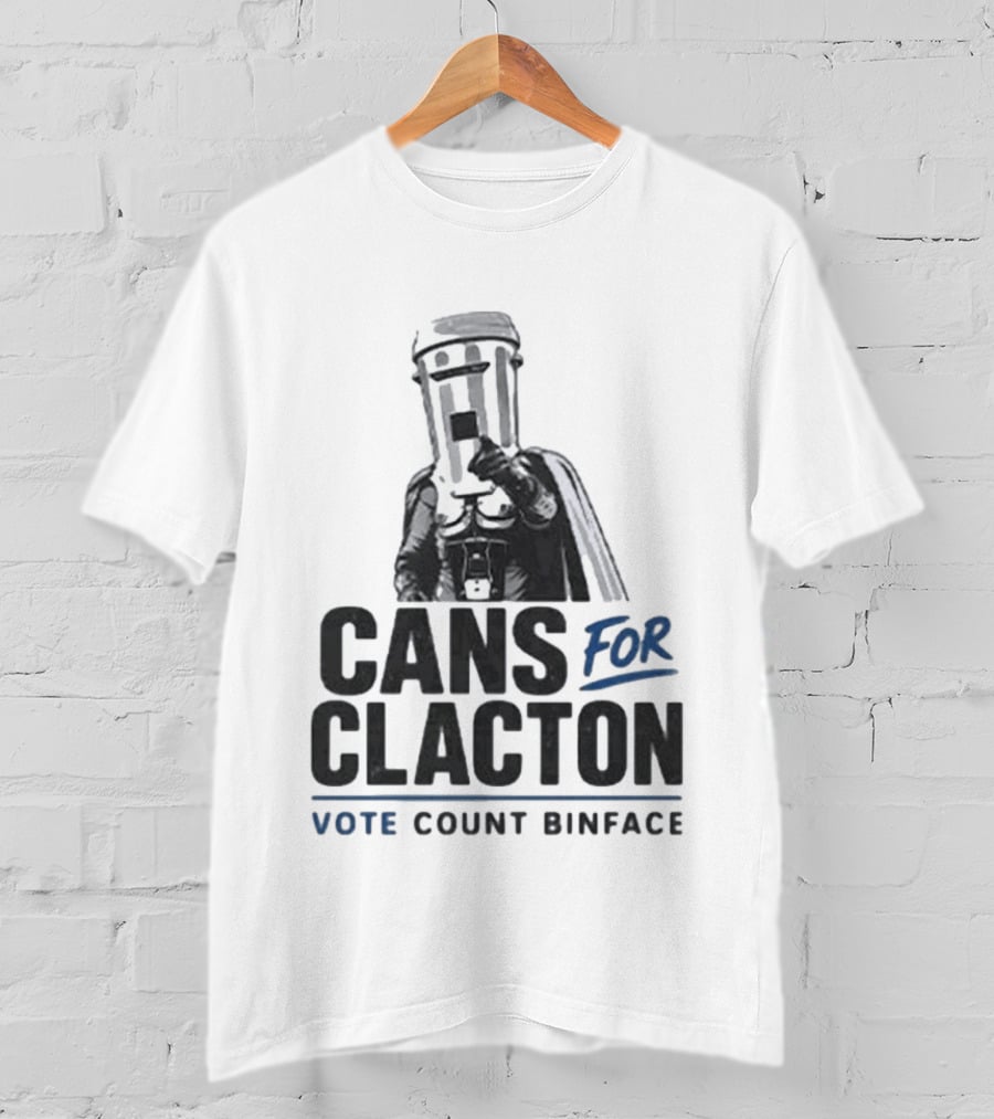 Cans For Clacton Vote Count Binface Political Campaign UK Election T-Shirt