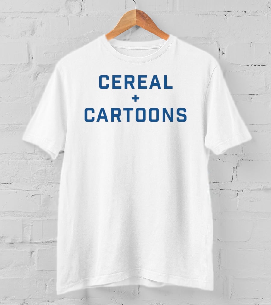 Cereal And Cartoons Breakfast Nostalgia T-Shirt