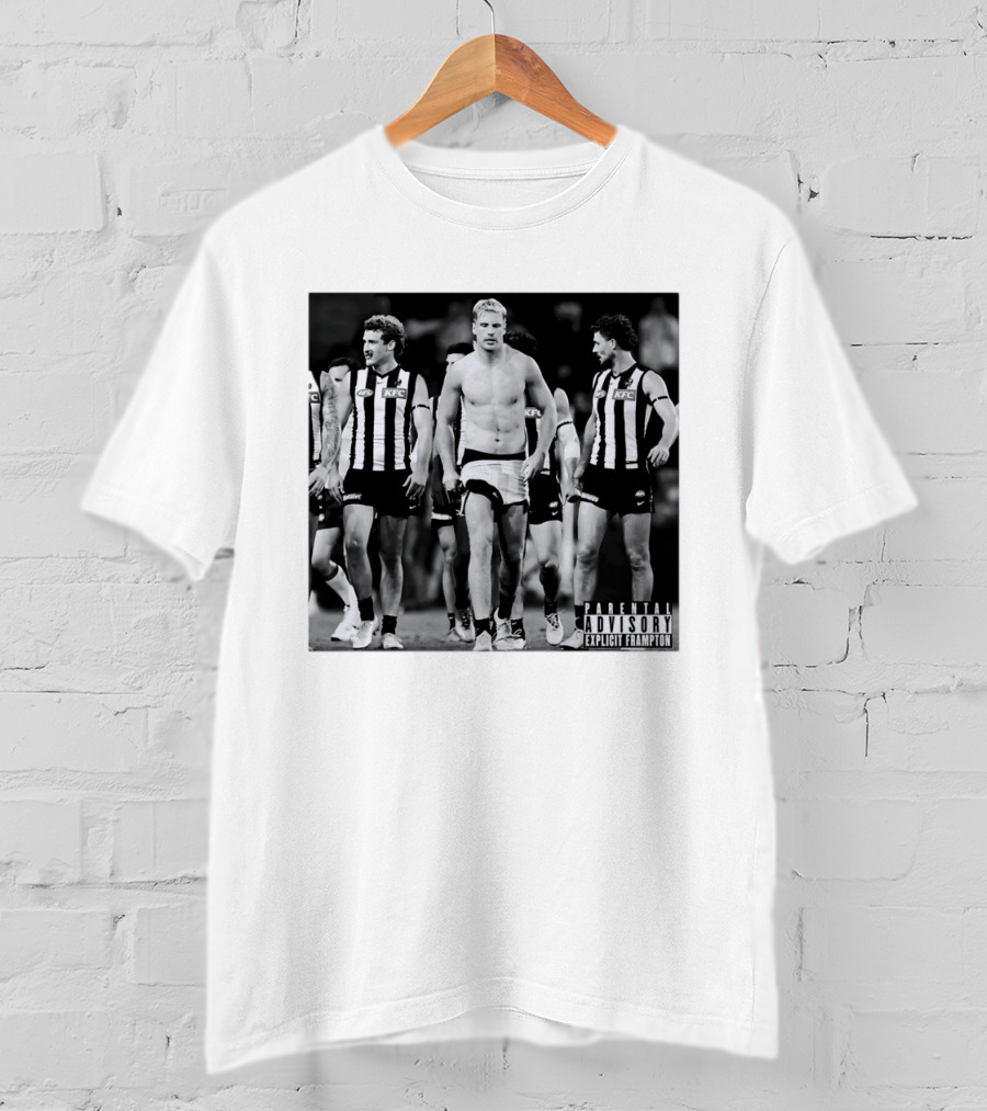 Collingwood Magpies Players Parental Advisory Explicit Frampton AFL Football Team Australia T-Shirt