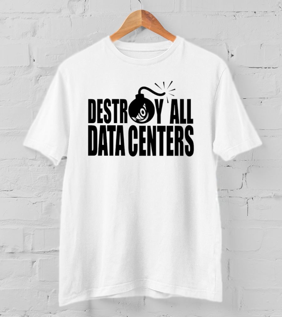 Destroy All Data Centers Tech Humor Bomb Icon Server Room T-Shirt