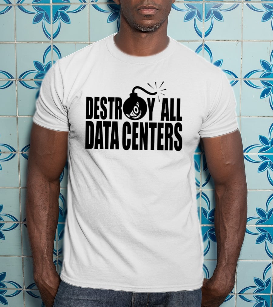 Destroy All Data Centers Tech Humor Bomb Icon Server Room T-Shirt