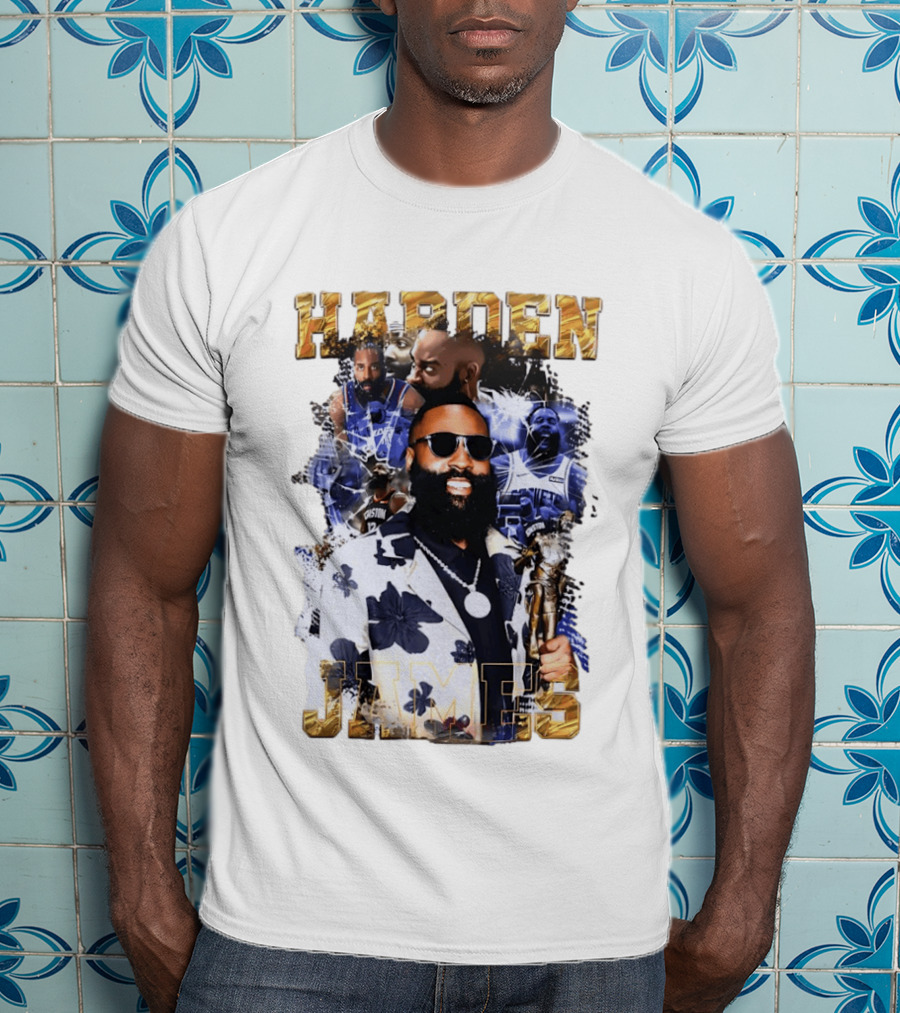 James Harden Houston Rockets NBA Legend Collage T-Shirt