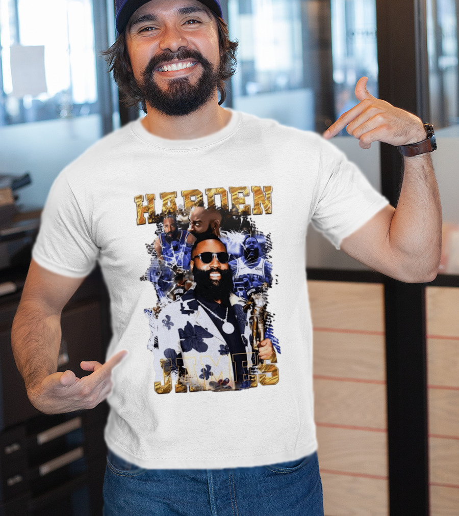 James Harden Houston Rockets NBA Legend Collage T-Shirt