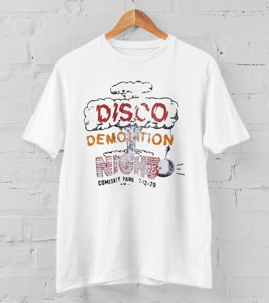 Comiskey Park Disco Demolition 1979 Baseball Stadium Event 7 12 79 T-Shirt