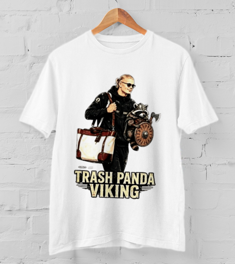 Trash Panda Viking Erling Haaland Football Norway Fans T-Shirt
