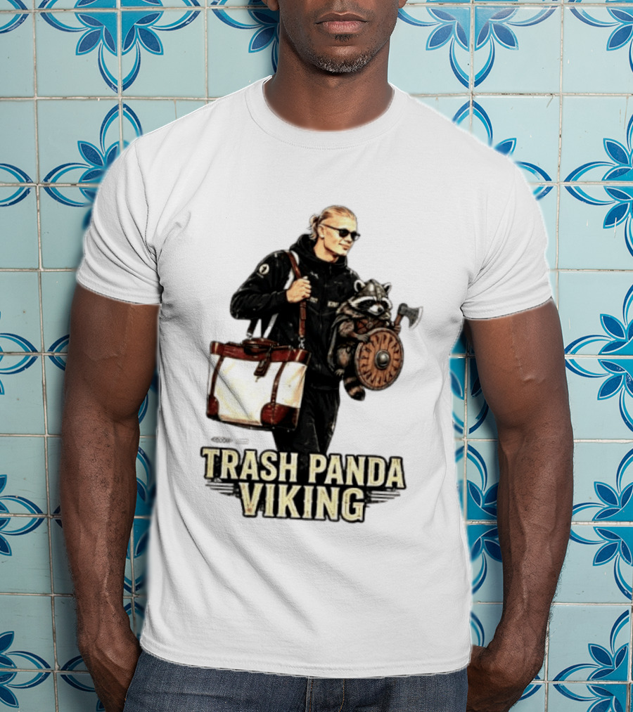 Trash Panda Viking Erling Haaland Football Norway Fans T-Shirt