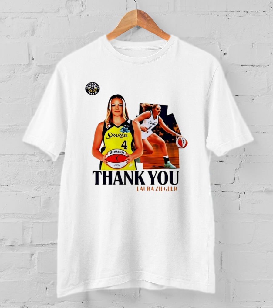 Sparais Laura Ziegler Thank You Basketball #4 Sports T-Shirt