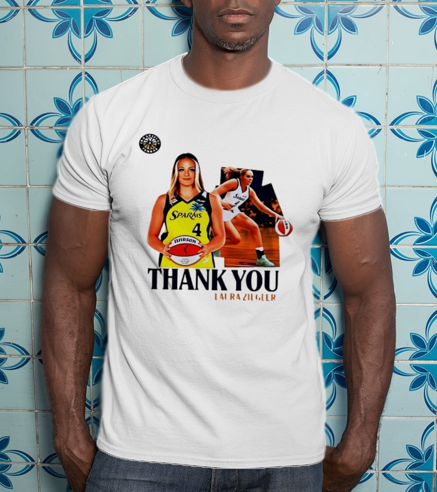 Sparais Laura Ziegler Thank You Basketball #4 Sports T-Shirt
