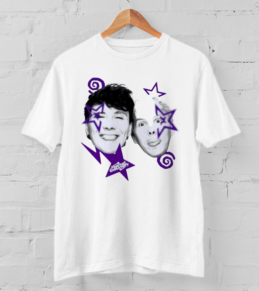 Hard Launch Firstpinof Iconic Faces With Purple Aesthetic Swirls And Stars T-Shirt