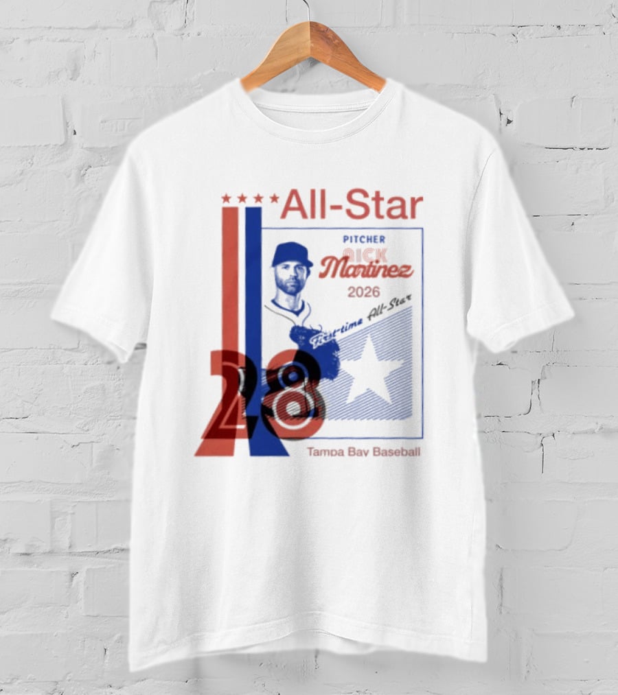 Nick Martinez 2026 All Star Pitcher Tampa Bay Baseball T-Shirt