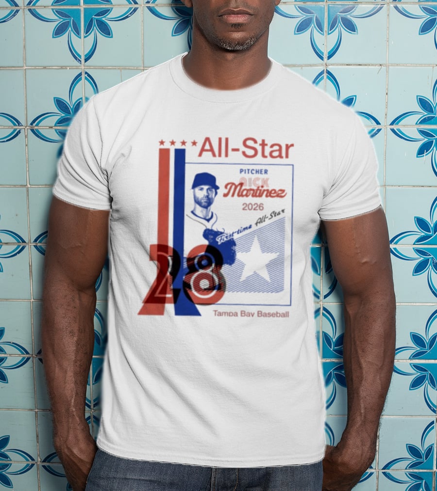 Nick Martinez 2026 All Star Pitcher Tampa Bay Baseball T-Shirt
