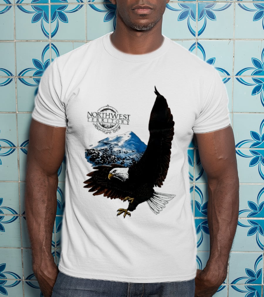 Northwest Territory Adventure Eagle Majestic Mountain Scene T-Shirt