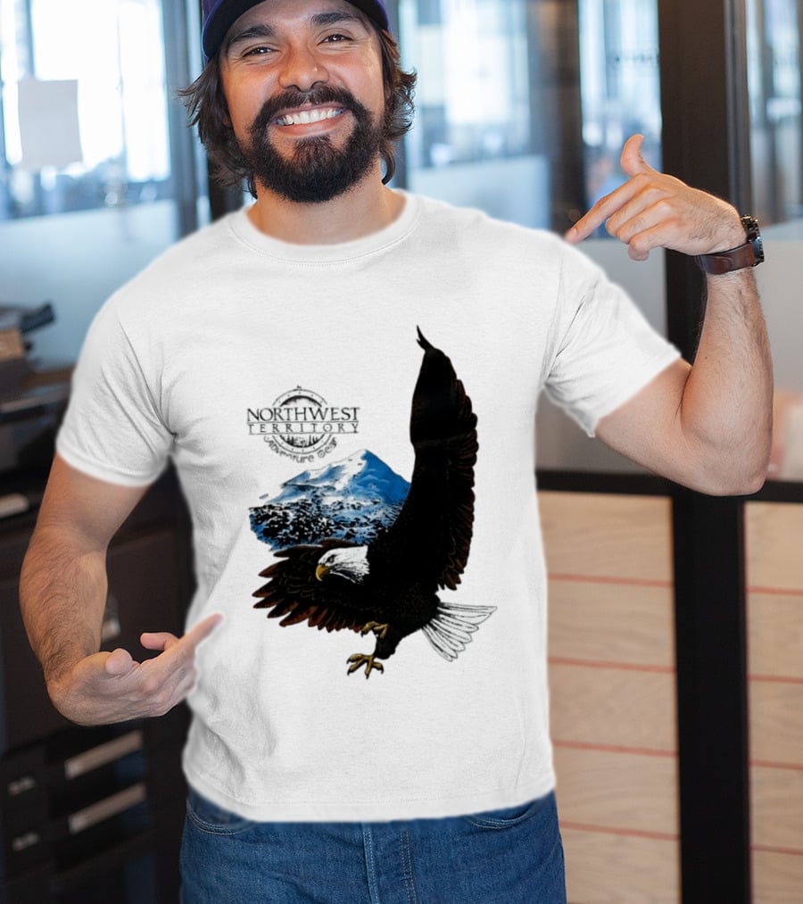 Northwest Territory Adventure Eagle Majestic Mountain Scene T-Shirt
