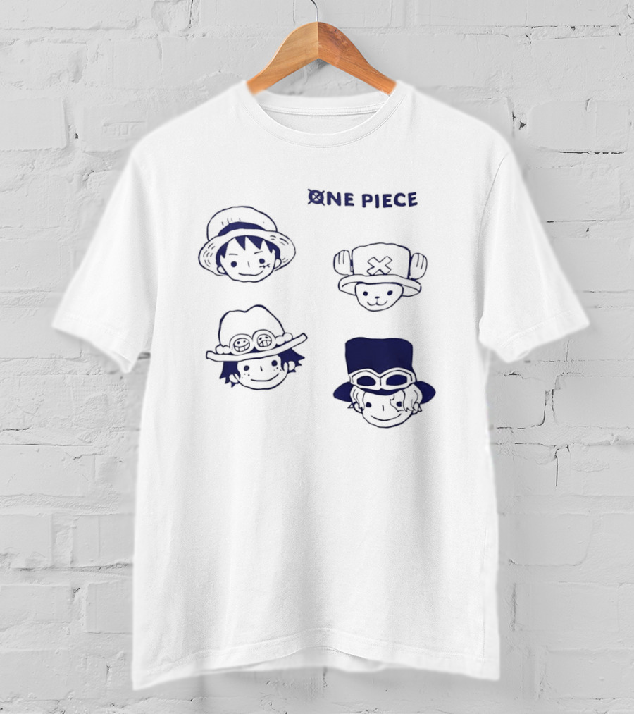 One Piece Luffy Ace Sabo Chopper Characters Manga Anime T-Shirt